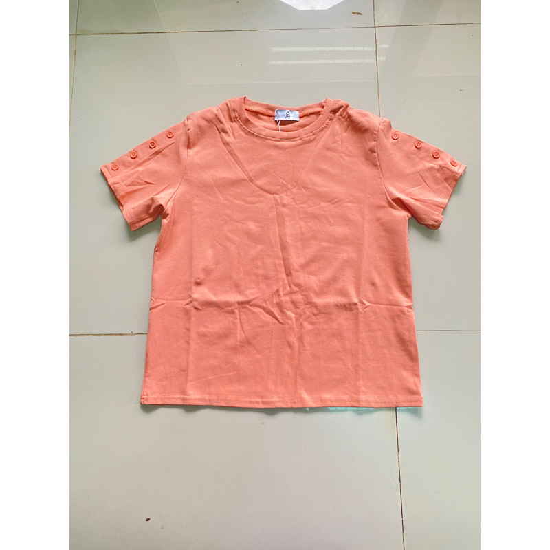 เสื้อยืดป้าย a21 สีโอรส