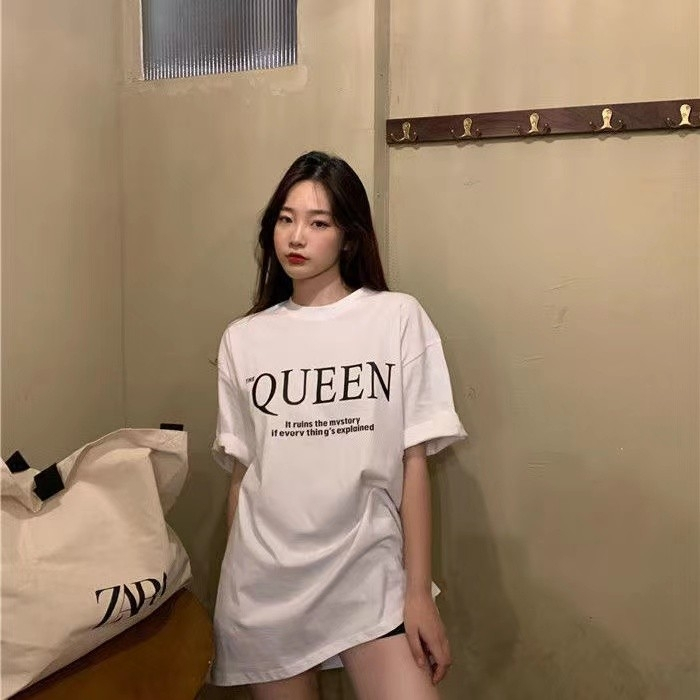 เสื้อชายหญิงน่ารัก oversize เสื้อผ้าวัยรุ่นแฟชั่นเกาหลี โอเวอร์ไซต์แขนสั้น