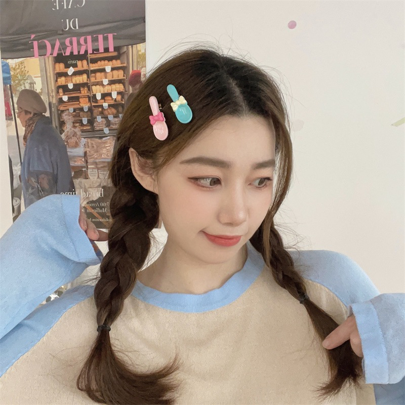 Cute 142 กิ๊บติดผม กิ๊บหนีบผมช้อนโบว์สีสดใส