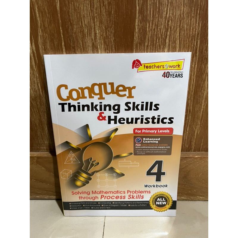 Conquer Thinking Skills & Heuristics  for Primary 4 workbook  แบบฝึกหัดคณิตศาสตร์