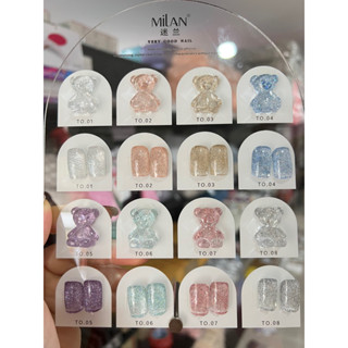สีเจล Milan UV/LED สีเจลกากเพชร สีเจลทาเล็บ สีกลิตเตอร์