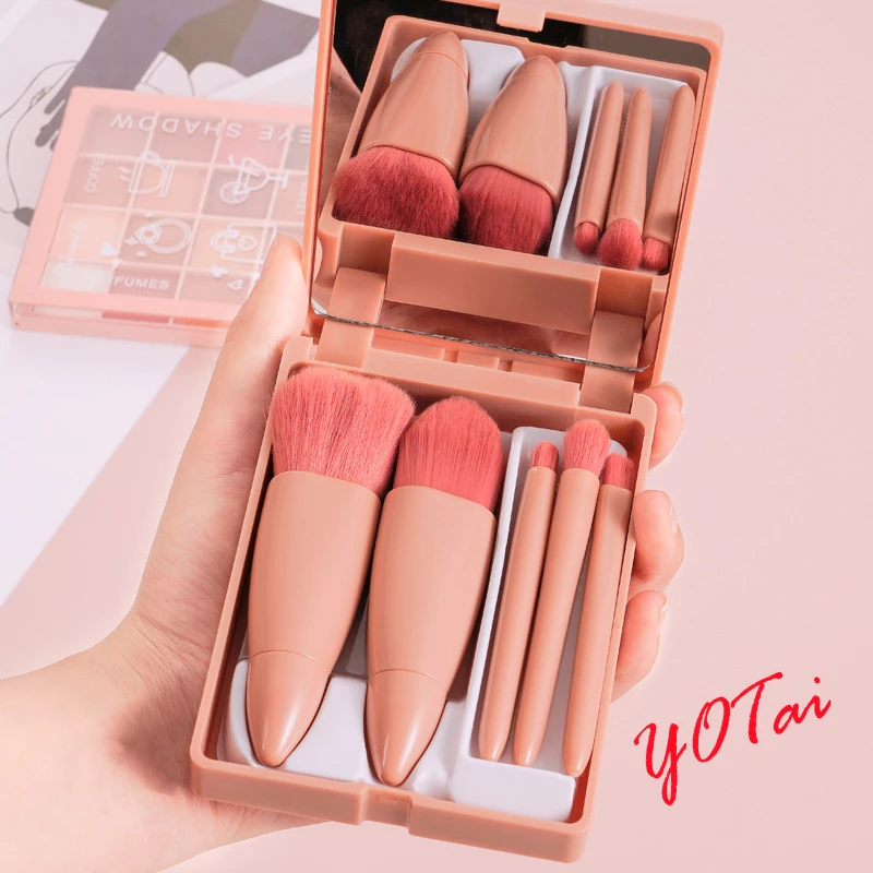 YOTAI เซ็ตแปรงแต่งหน้า 5ชิ้นพร้อมถุง+กล่อง