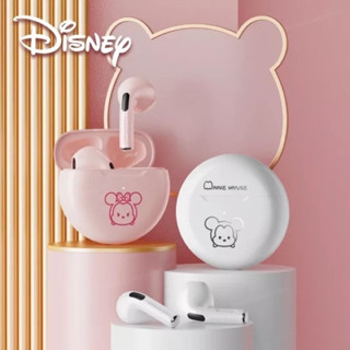 Disney Mickey Minnie หูฟังบลูทูธไร้สาย HiFi กันน้ํา พร้อมไมโครโฟน ของแท้ 100%