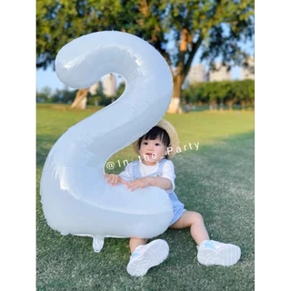 ร้านไทย ส่งไว ลูกโป่งตัวเลขสีขาว ลูกโป่งวันเกิด 32 นิ้ว 40 นิ้ว