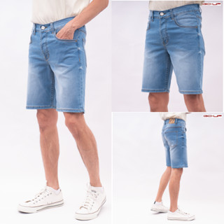 Mens jeans กางเกงขาสั้นยีนส์ผู้ชาย ผ้ายีนส์ยืด No.go-up jeans 6130022