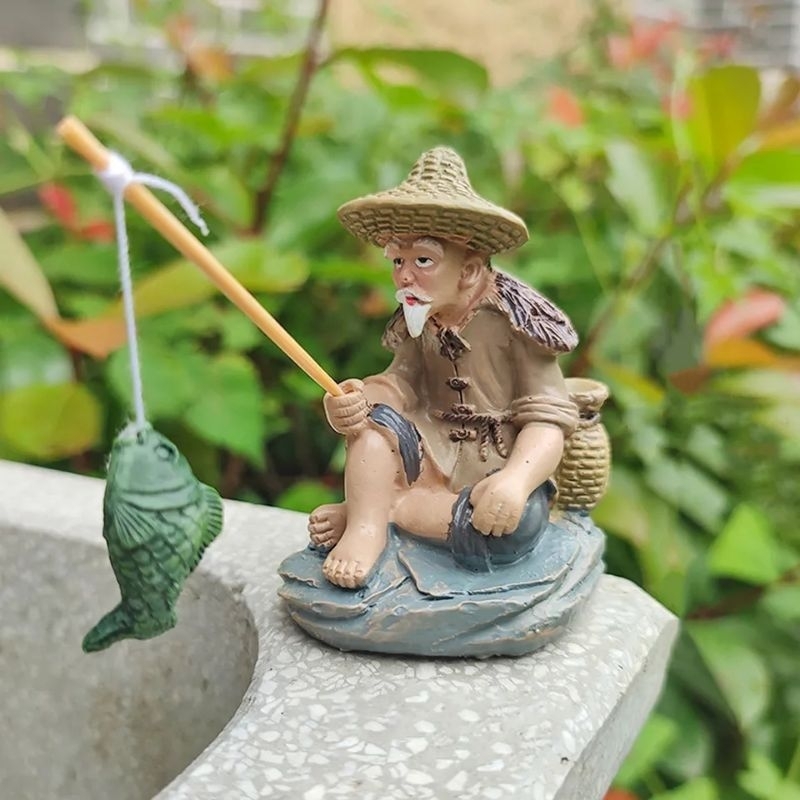 ตาแป๊ะตกปลา ส่งด่วน ตาแป๊ะตกแต่งตู้ปลา จัดสวน(พร้อมส่ง) - รูปที่ 5