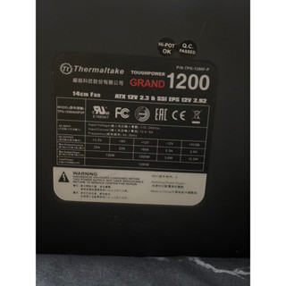 (เพาเวอร์ซัพพลาย) POWER SUPPLY (80+ PLATINUM) 1200W THERMALTAKE TOUGHPOWER TPG-1200F-P (มือสอง)