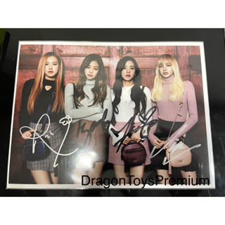 ** ลายเซ็นแท้ ** Blackpink A5 Photo Jisoo Jenny Lisa Rose Autograph ภาพแบล็คพิ้งค์ พร้อมลายเซ็นสด