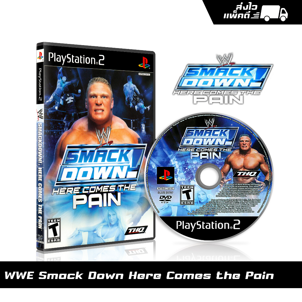 แผ่นเกม PS2 WWE Smack Down Here Come Pian (english) สกรีนแผ่น พร้อมปกใส่กล่อง