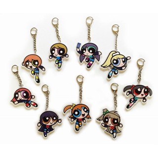 Love Live! School Idol Project  x Powerpuff Girls Acrylic Keychain พวงกุญแจ การ์ตูน อนิเมะ ของแท้ลิขสิทธิ์