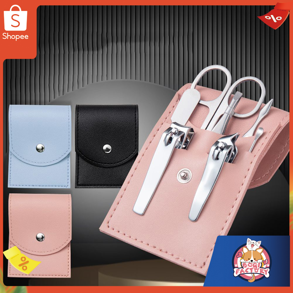 Boqi Factory กรรไกรตัดเล็บขบปลายแหลม สแตนเลสสตีล 7ชิ้น แหนบ ทำเล็บมือเล็บเท้า Nail Clippers