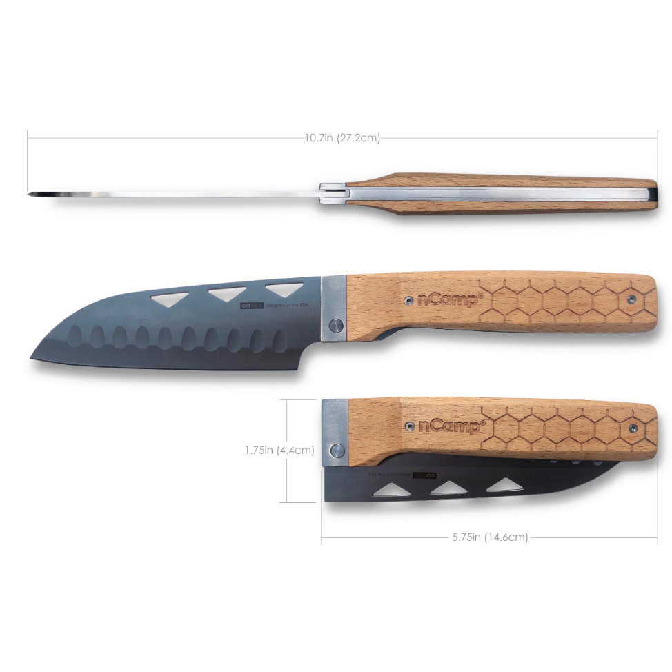 PREMIUM SANTOKU-STYLE FOOD PREP KNIFE WITH NYLON BAG