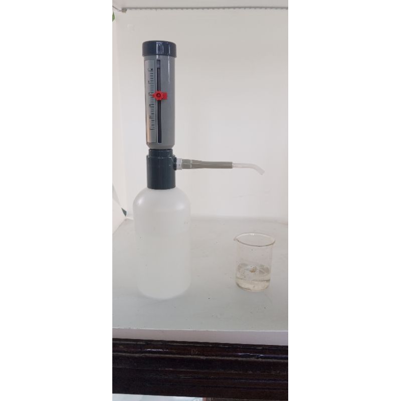 ปั้มดูดจ่ายสารละลาย  Bottle Top Dispenser 0-25ml ขวดพลาสติก 500ml สำหรับนักเรียน และ DIY (มีบริการขายส่ง)