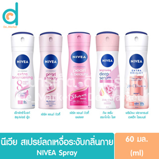 นีเวีย สเปรย์ลดเหงื่อระงับกลิ่นกาย 60มล. NIVEA Spray (Deodorants)