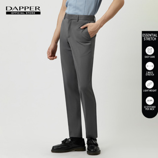 DAPPER กางเกงทำงาน Essential Stretch ทรง Skinny-Fit สีเทา (TB8A1/574SP)