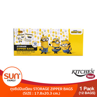 ถุงซิปมินเนียน STORAGE ZIPPER BAGS ขนาด 17.8x20.3 ซม.(1 แพ็ค) | KITCHEN NEAT