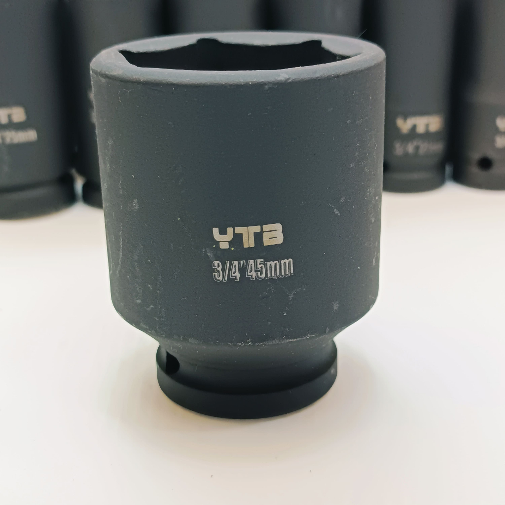 ลูกบล็อกยาว บล็อกลม 3/4"(6หุน) เบอร์ 45 มม. สำหรับ บล็อกลม บล็อกแบต บล็อกไฟฟ้า (IMPACT SOCKET)
