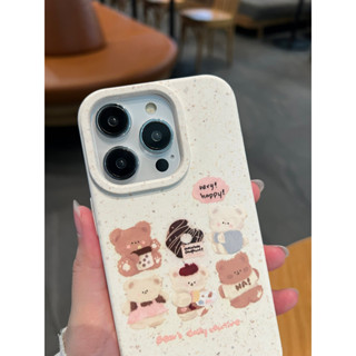 สต๊อคไทย พร้อมส่ง #เคสไอโฟน แบบยางนิ่ม iphone 11-14promax 🧸 เคสลายน้องหมีกินขนม