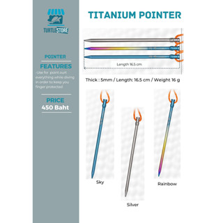 Titanium Pointer ไม้พ้อยเตอร์ ไททาเนียม เล็กกระทัดลัดง่ายต่อการพกพา สำหรับดำน้ำ พร้อมส่ง