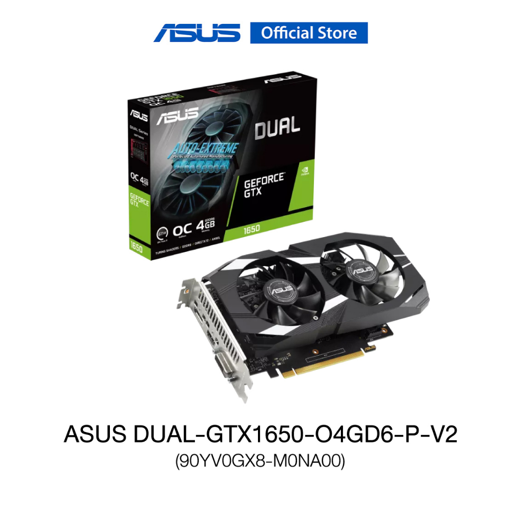 ASUS DUAL-GTX1650-O4GD6-P-V2 (90YV0GX8-M0NA00), VGA card, Dual GeForce GTX 1650 V2 OC Edition 4GB GD
