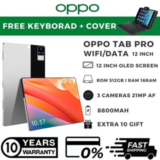 ✨2023 NEW OPPO Tablet✨ PCแท็บเล็ต 12 Inch Android 12 12GB RAM 512GB ROM สองซิม 4G/5G LTE รองรับซิมการ์ดทุกเครื่อข่าย