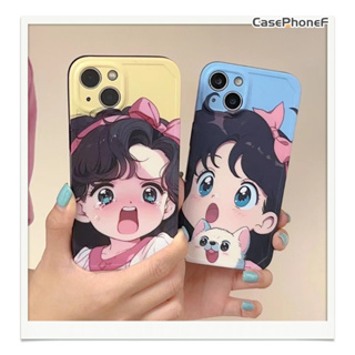 ✨ส่งของขวัญ✨เคส for iPhone 11 14 Pro Max Case for iPhone 12 13 ป้องกันการตก การป้องกัน สาวน่ารักหัวใจ หวานสวย การ์ตูน