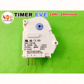 TIMER ตู้เย็น EVE  10 นาที CA-2003-59 5A NON-IND 1/2hp 12hour