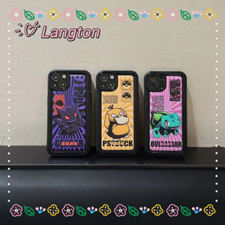 🌈Langton🌸ป้องกันการหล่น ขอบเต็ม iphone 11 14 pro max การ์ตูน ถึงเป็ด น่ารัก ขอบดำ ความคิดสร้างสรรค์case for iPhone 12 13