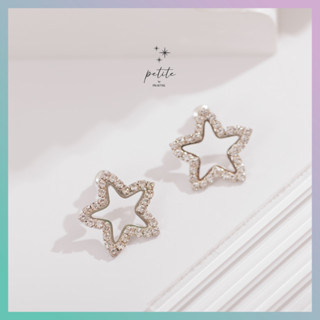 [petite by PRAKYRE] Star Earring - ต่างหูรูปดาวประดับเพชรแบบติดหู