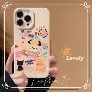 🎁ส่งของขวัญ🎁เคสไอโฟน12 13 14 Pro For 11 การ์ตูน น่ารัก สัตว์ขนาดเล็ก ปกป้องเต็มที่ พาสะดวก ป้องกันการตก Case for iPhone