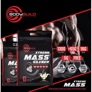 BodyBuildNutrition 100% USA Xtreme Mass + MonoPURE + InsulinRUSH + DIGEZYME เวย์โปรตีน 3 kg (18 สกู๊ป) สูตรเพิ่มน้ำหนัก