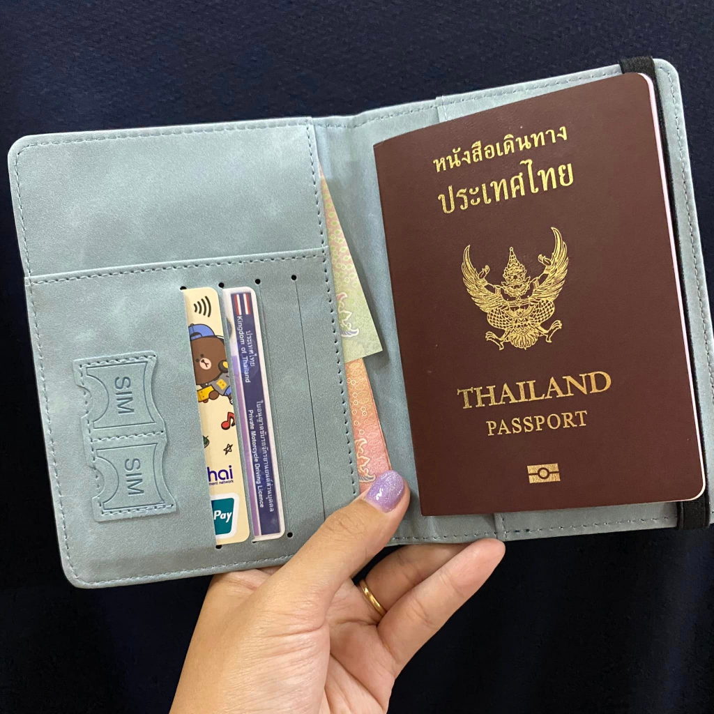 ปกพาสปอร์ต passport cover กระเป๋าใส่พาสปอร์ต กระเป๋าใส่เอกสารการเดินทาง RFID PASS พร้อมแผ่นป้องกันการส