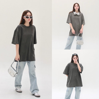 🌟STF_SHOP🌟เสื้อOversized ไม่มีสกรีน งานเฟด มี3 สี[ เข้ม-กลาง-อ่อน ] อก46 ยาว 29