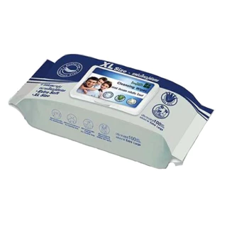 Health Impact ผ้าเปียก,ทิชชู่เปียกขนาดใหญ่พิเศษ Cleansing Wipes Size XL (แผ่นใหญ่พิเศษ)