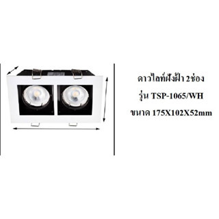 โคมดาวไลท์ฮาโลเจนผังฝ้าสีเหลี่ยม 2 ช่อง TSP-1065