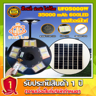 UFO5000W-WW แสงวอร์มไวท์ โคมไฟถนนโซล่าเซลล์ UFO Square Light ไฟถนนโซล่าเซลล์ พลังงานแสงอาทิตย์100% ไม่ต้องจ่ายค่าไฟ!!