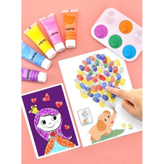 ชุดระบายสี Finger paint อุปกรณ์แน่น