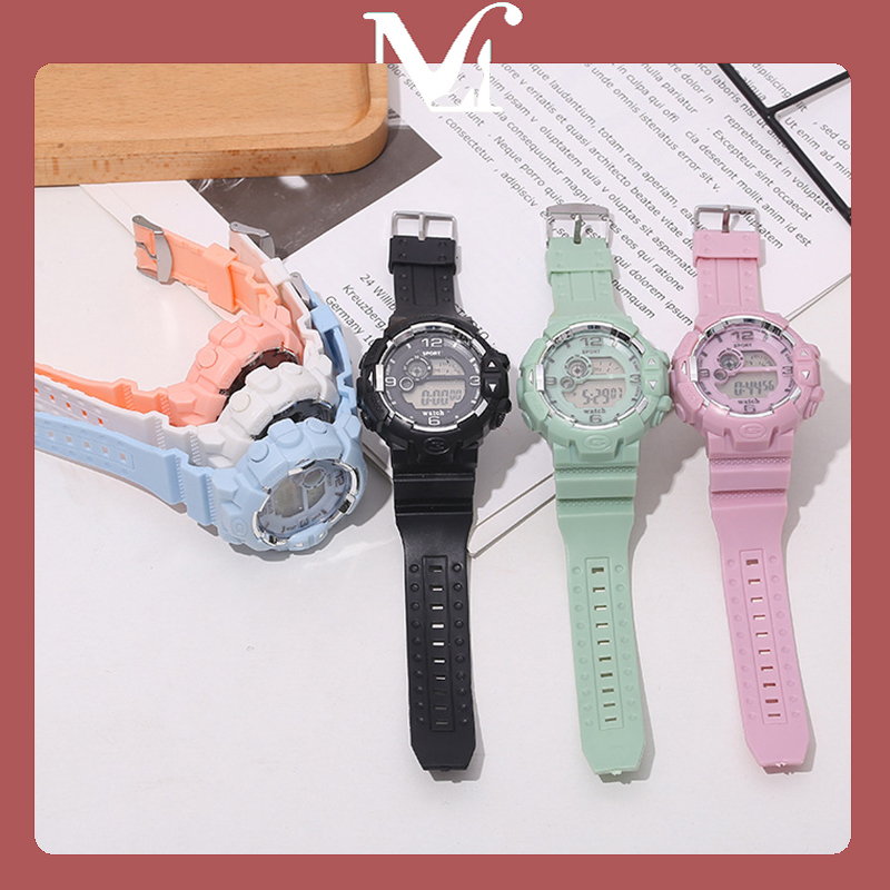 [จัดส่งจากกทม] นาฬิกา สายซิลิโคน หน้าปัดหลายสี นาฬิกาดิจิดอล สวมใส่สบาย คุณภาพสูง