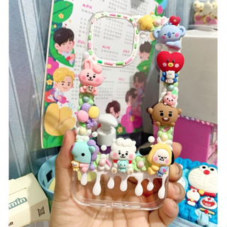 เคสใส ตกแต่งวิปครีมปลอม ลาย BT21 #bts