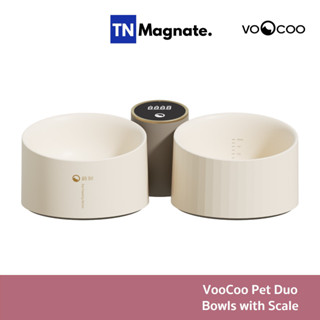 [ชามอาหารสัตว์] VooCoo Pet Duo Bowls with Scale
