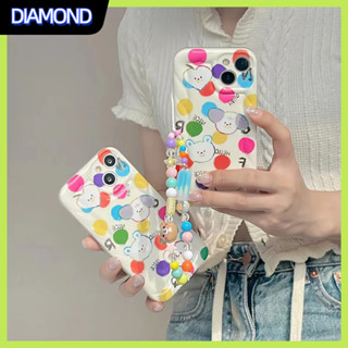 💲คูปองเคลม💲เคสไอโ case for iphone 11 12 สัตว์ลายจุดสีสันสดใส เพิ่มห่วงโซ่ เคส 14 13 12 11 pro max ทนทาน ป้องกันการตก