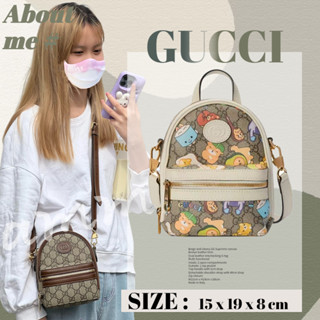 👜 กุชชี่ Gucci MINI Backpack / Interlocking G Ladies Bag / กระเป๋าสะพาย / กระเป๋าคาดเอว