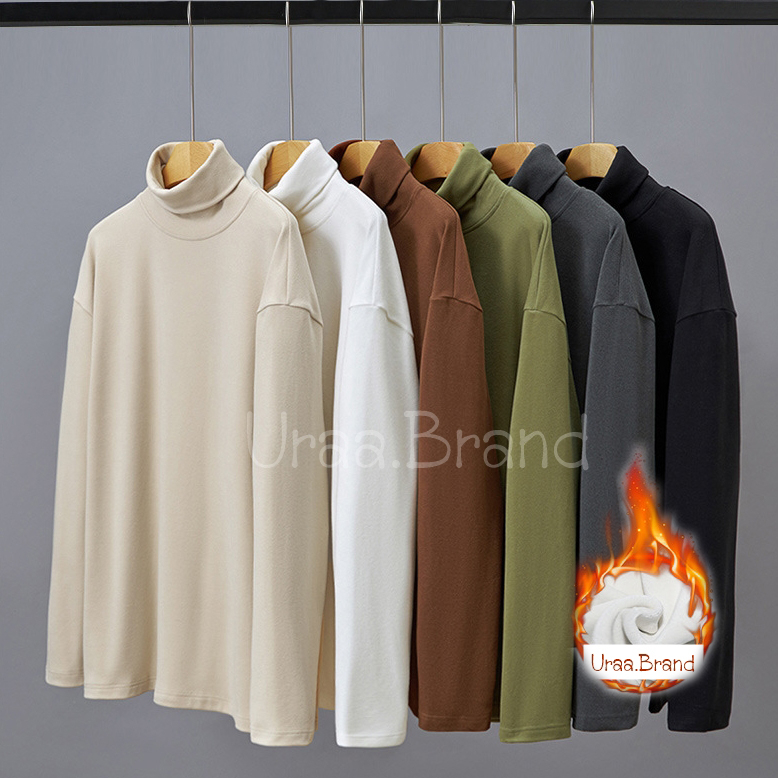 อก 42-52 / 6 สี บุขนกันหนาว เสื้อคอเต่า เสื้อบุขน ใส่ได้ทั้งชายและหญิง Mss - Unisex Classic x6 Turtle Neck