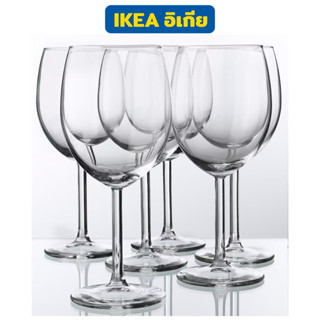 (พร้อมส่ง )IKEA แก้วไวน์ แก้วแชมเปญ SVALKA ชุดเซต 4-6 ใบ