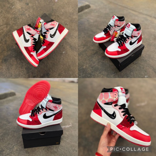 💕 รองเท้าผ้าใบ  N Jordan 1 High OG Spider-Man Across The Spider Verse /สินค้าพร้อมส่ง/สินค้าถ่ายจากจริง40-45/Hi end 🎉🎈