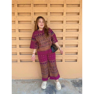 ชุดผ้าไทยทันสมัย ผ้านิ่มใส่สบายไม่ร้อน #มีไซส์ใหญ่