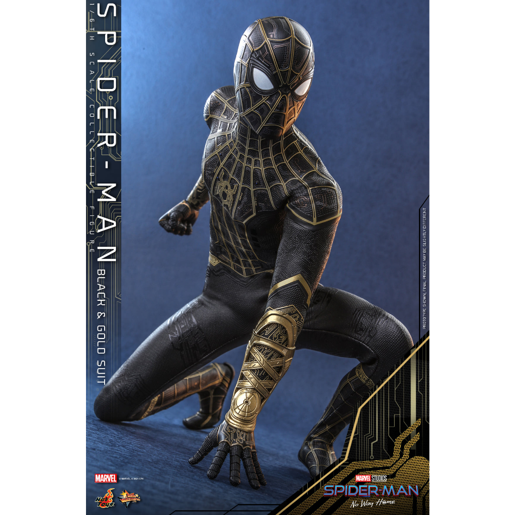 Hot Toys MMS604 1/6 Spider-Man: No Way Home - Spider-Man (Black & Gold Suit) (KU)
