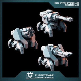 Strikers Engineer Gun Platform - 3d print miniature board game model war game -  Puppetswar Miniatures