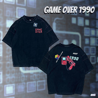 [ARRT] - เสื้อยืด Oversize ผ้าฟอกลาย GAME OVER 1990