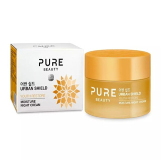 *SALE* PURE BEAUTY เพียว บิวตี้ ยูธ รีสโตร์ มอยซ์เจอร์ ไนท์ ครีม 10มล. Exp 30/06/24 ครีมบำรุงผิวหน้ากลางคืน *รายละเอียดด